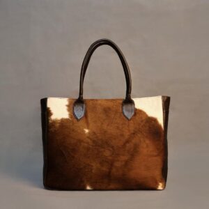 Large Cowhide Tote Bag – Genuine Hair-on-Hide Leather Handbag